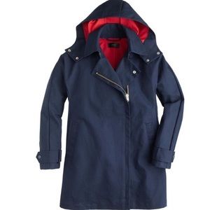 J. Crew Women’s Belvedere Swing Hooded Rain Coat